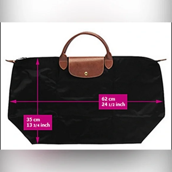 LONGCHAMP Le Pliage leather-trimmed shell tote NWOT - Picture 11 of 16